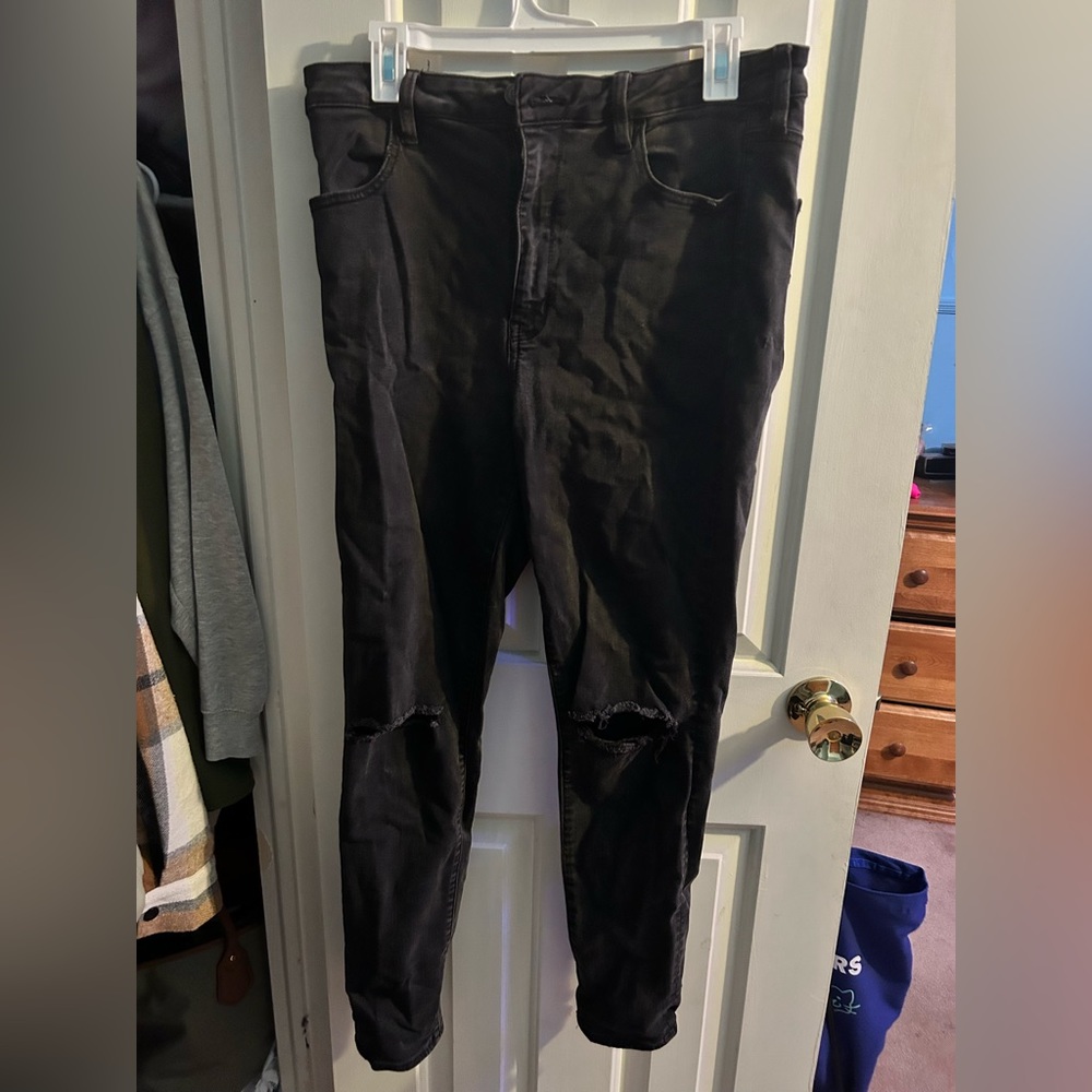 Black American Eagle Skinny Jeans